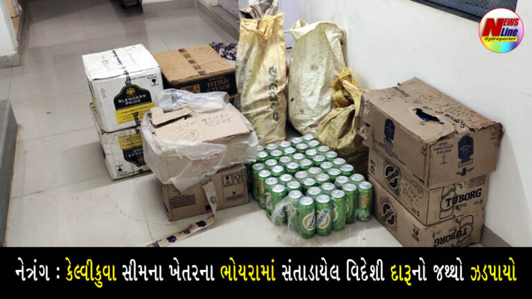 નેત્રંગ : કેલ્વીકુવા સીમના ખેતરના ભોયરામાં સંતાડાયેલ વિદેશી દારૂનો જથ્થો ઝડપાયો નેત્રંગ : કેલ્વીકુવા સીમના ખેતરના ભોયરામાં સંતાડાયેલ વિદેશી દારૂનો જથ્થો ઝડપાયો