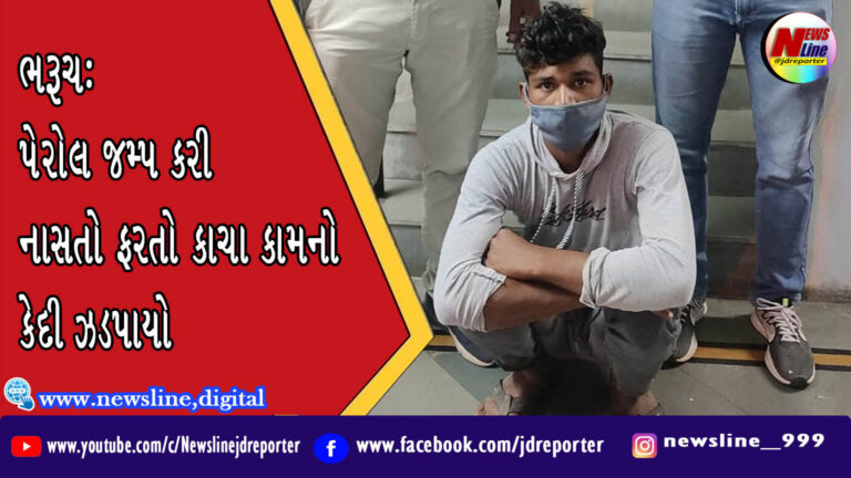 ભરૂચ: પેરોલ જમ્પ કરી નાસતો ફરતો કાચા કામનો કેદી ઝડપાયો ભરૂચ: પેરોલ જમ્પ કરી નાસતો ફરતો કાચા કામનો કેદી ઝડપાયો