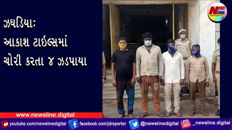 ઝઘડિયા: આકાશ ટાઇલ્સમાં ચોરી કરતા ૪ ઝડપાયા ઝઘડિયા: આકાશ ટાઇલ્સમાં ચોરી કરતા ૪ ઝડપાયા