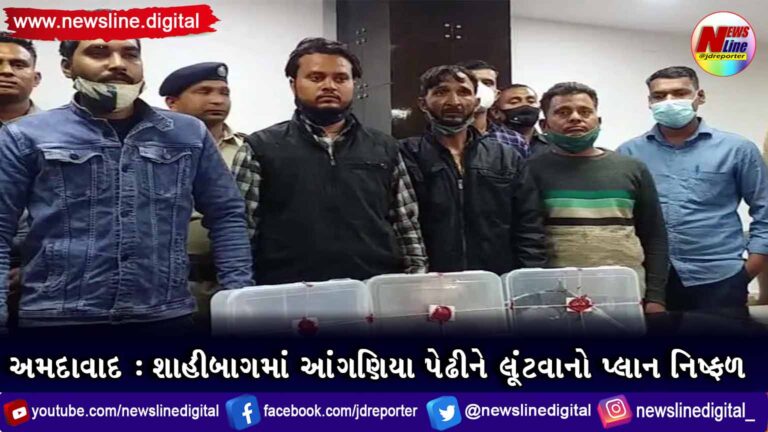 અમદાવાદ : શાહીબાગમાં આંગણિયા પેઢીને લૂંટવાનો પ્લાન નિષ્ફળ અમદાવાદ : શાહીબાગમાં આંગણિયા પેઢીને લૂંટવાનો પ્લાન નિષ્ફળ