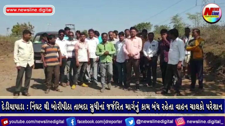 દેડીયાપાડા : નિંઘટ થી બોરીપીઠા તાબદા સુધીનાં જર્જરિત માર્ગનું કામ બંધ રહેતા વાહન ચાલકો પરેશાન દેડીયાપાડા : નિંઘટ થી બોરીપીઠા તાબદા સુધીનાં જર્જરિત માર્ગનું કામ બંધ રહેતા વાહન ચાલકો પરેશાન