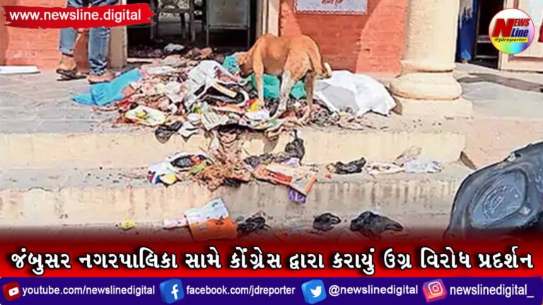 જંબુસર નગરપાલિકા સામે કોંગ્રેસ દ્વારા કરાયું ઉગ્ર વિરોધ પ્રદર્શન જંબુસર નગરપાલિકા સામે કોંગ્રેસ દ્વારા કરાયું ઉગ્ર વિરોધ પ્રદર્શન