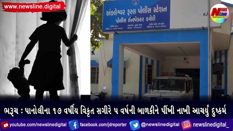 ભરૂચ : પાનોલીના ૧૭ વર્ષીય વિકૃત સગીરે પ વર્ષની બાળકીને પીંખી નાખી આચર્યું દુષ્કર્મ ભરૂચ : પાનોલીના ૧૭ વર્ષીય વિકૃત સગીરે પ વર્ષની બાળકીને પીંખી નાખી આચર્યું દુષ્કર્મ