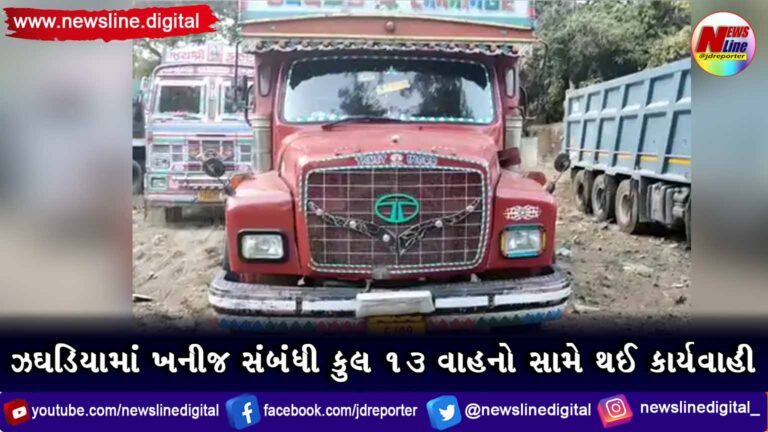 ઝઘડિયામાં ખનીજ સંબંધી કુલ 13 વાહનો સામે થઈ કાર્યવાહી ઝઘડિયામાં ખનીજ સંબંધી કુલ 13 વાહનો સામે થઈ કાર્યવાહી