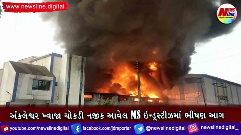અંકલેશ્વર ખ્વાજા ચોકડી નજીક આવેલ MS ઇન્ડ્રસ્ટીઝમાં ભીષણ આગ અંકલેશ્વર ખ્વાજા ચોકડી નજીક આવેલ MS ઇન્ડ્રસ્ટીઝમાં ભીષણ આગ