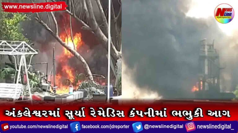અંકલેશ્વરમાં સૂર્યા રેમેડિસ કંપનીમાં ભભુકી આગ અંકલેશ્વરમાં સૂર્યા રેમેડિસ કંપનીમાં ભભુકી આગ