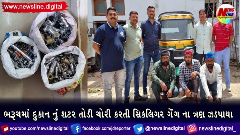 ભરૂચમાં દુકાન નું શટર તોડી ચોરી કરતી સિકલિગર ગેંગ ના ત્રણ ઝડપાયા ભરૂચમાં દુકાન નું શટર તોડી ચોરી કરતી સિકલિગર ગેંગ ના ત્રણ ઝડપાયા