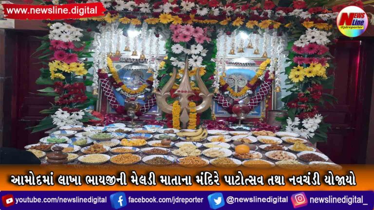 આમોદમાં લાખા ભાયજીની મેલડી માતાના મંદિરે પાટોત્સવ તથા નવચંડી યોજાયો આમોદમાં લાખા ભાયજીની મેલડી માતાના મંદિરે પાટોત્સવ તથા નવચંડી યોજાયો
