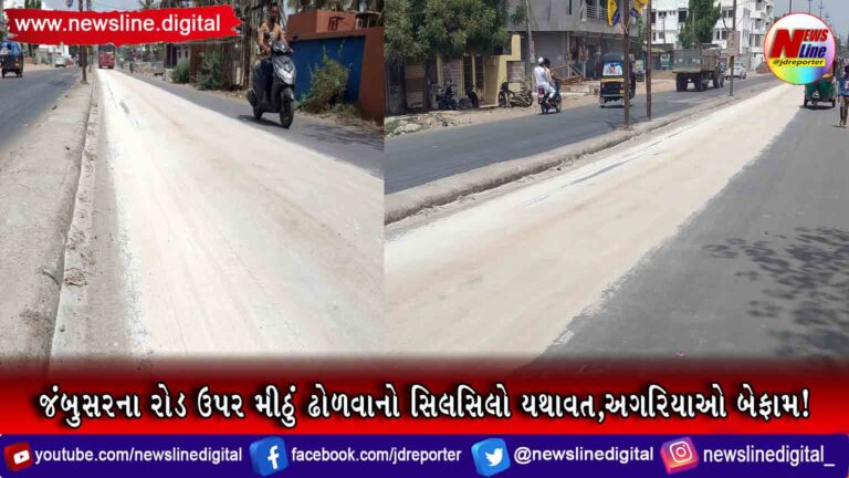 જંબુસરના રોડ ઉપર મીઠું ઢોળવાનો સિલસિલો યથાવત,અગરિયાઓ બેફામ! જંબુસરના રોડ ઉપર મીઠું ઢોળવાનો સિલસિલો યથાવત,અગરિયાઓ બેફામ!