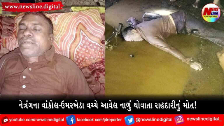નેત્રંગના વાંકોલ-ઉમરખેડા વચ્ચે આવેલ નાળું ઘોવાતા રાહદારીનું મોત! નેત્રંગના વાંકોલ-ઉમરખેડા વચ્ચે આવેલ નાળું ઘોવાતા રાહદારીનું મોત!