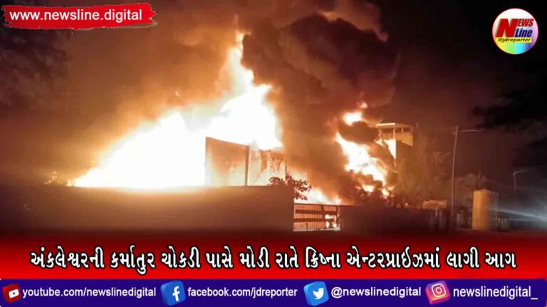 અંકલેશ્વરની કર્માતુર ચોકડી પાસે મોડી રાતે ક્રિષ્ના એન્ટરપ્રાઇઝમાં લાગી આગ અંકલેશ્વરની કર્માતુર ચોકડી પાસે મોડી રાતે ક્રિષ્ના એન્ટરપ્રાઇઝમાં લાગી આગ