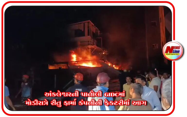 અંકલેશ્વરની પાનોલી GIDCમાં મોડીરાત્રે રીતુ ફાર્મા કંપનીની ફેક્ટરીમાં આગ અંકલેશ્વરની પાનોલી GIDCમાં મોડીરાત્રે રીતુ ફાર્મા કંપનીની ફેક્ટરીમાં આગ