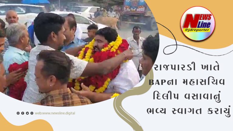 રાજપારડી ખાતે BAPના મહાસચિવ દિલીપ વસાવાનું ભવ્ય સ્વાગત કરાયું રાજપારડી ખાતે BAPના મહાસચિવ દિલીપ વસાવાનું ભવ્ય સ્વાગત કરાયું