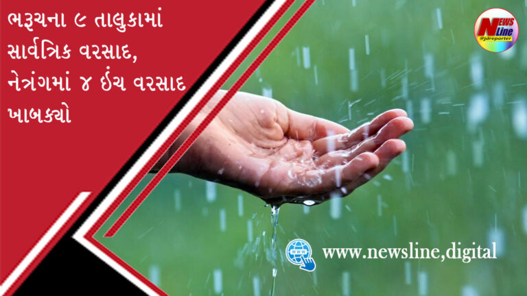 ભરૂચના 9 તાલુકામાં સાર્વત્રિક વરસાદ, નેત્રંગમાં 4 ઇંચ વરસાદ ખાબક્યો ભરૂચના 9 તાલુકામાં સાર્વત્રિક વરસાદ, નેત્રંગમાં 4 ઇંચ વરસાદ ખાબક્યો