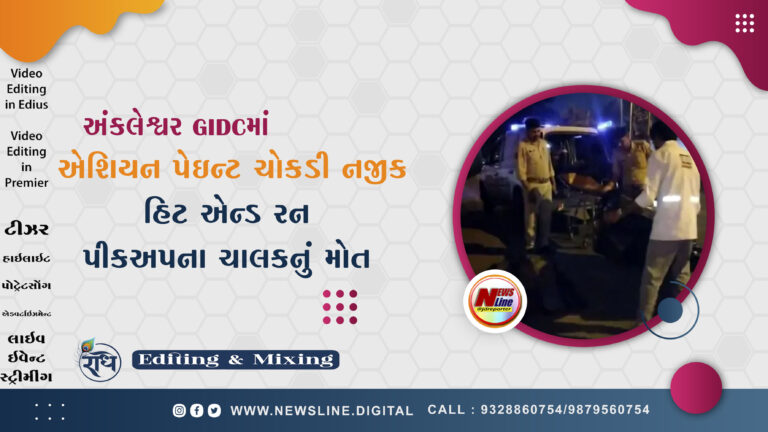 અંકલેશ્વર GIDCમાં એશિયન પેઇન્ટ ચોકડી નજીક હિટ એન્ડ રન
