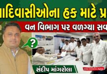 વન અધિકારના દાવાઓ અને આદિવાસી ખેડૂતોના પ્રશ્ને સંદીપ માંગરોલાએ વન વિભાગને કર્યા સવાલ