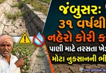 જંબુસરના બારા વિસ્તારમાં નહેરો બની શોભાના ગાંઠિયા સમાન !