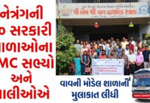 નેત્રંગની ૧૦ સરકારી શાળાઓના SMC સભ્યો અને વાલીઓએ વાવની મોડેલ શાળાની મુલાકાત લીધી