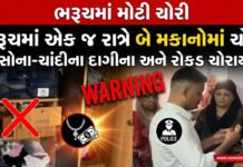 ભરૂચમાં એક જ રાત્રે બે મકાનોમાં ચોરી