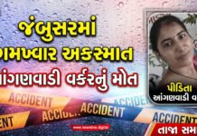 જંબુસરમાં ગમખ્વાર અકસ્માત, આંગણવાડી વર્કરનું મોત