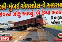 ડ્રાઇવરને ઝોકું આવતા ભરૂચના કારેલા ગામ પાસે દિલ્હી-મુંબઈ એક્સપ્રેસ-વે પર બે ટેમ્પા ભટકાયા
