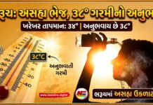 ભરૂચમાં હવામાં ભેજ વધારે હોવાથી 38 ડિગ્રી જેવી ગરમીનો અનુભવ